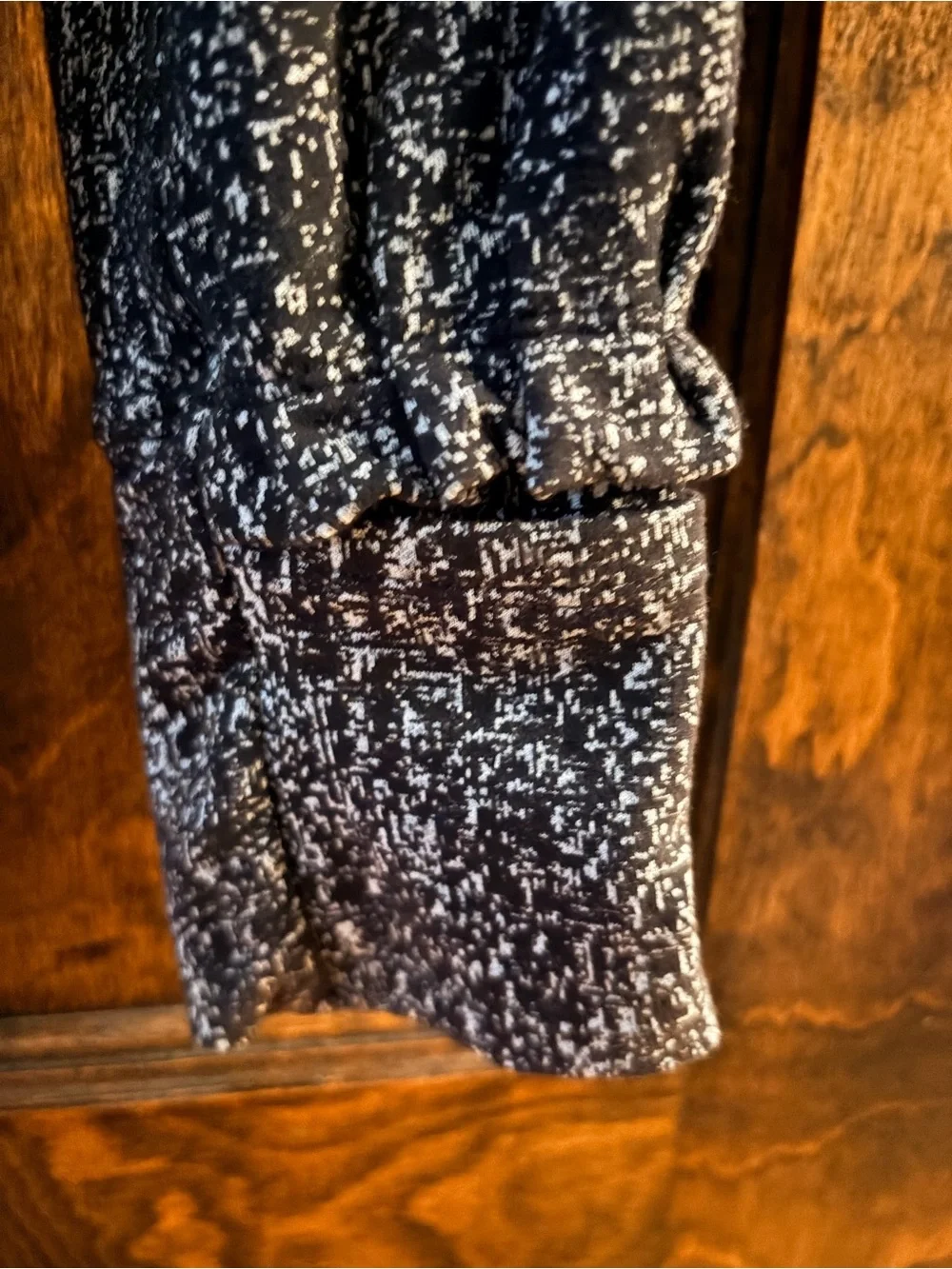 lululemon athletica Black & White Marled Crewneck Long Sleeve Top